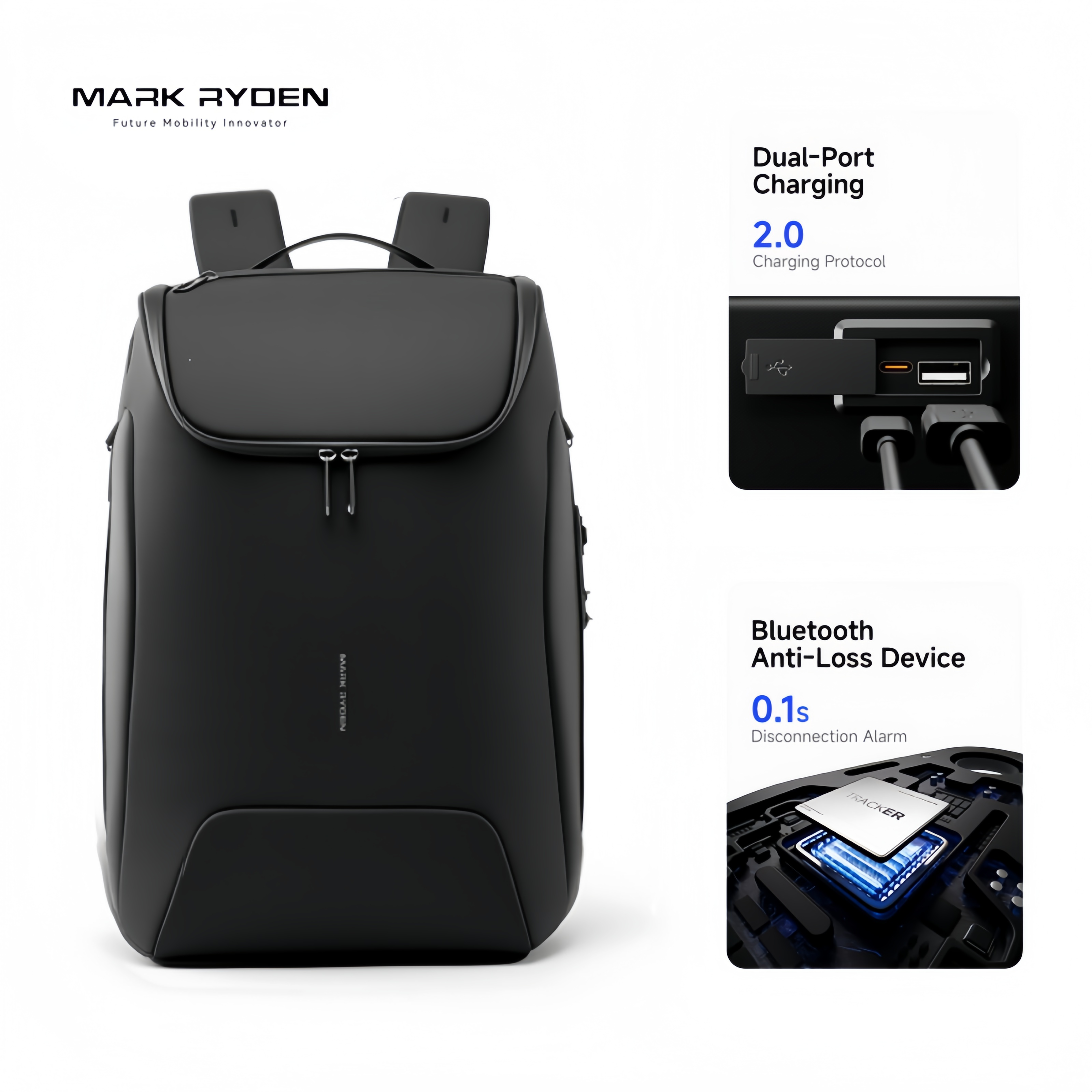 Travel Backpack Anti Theft - حقيبة ظهر ذكية للرجال من مارك