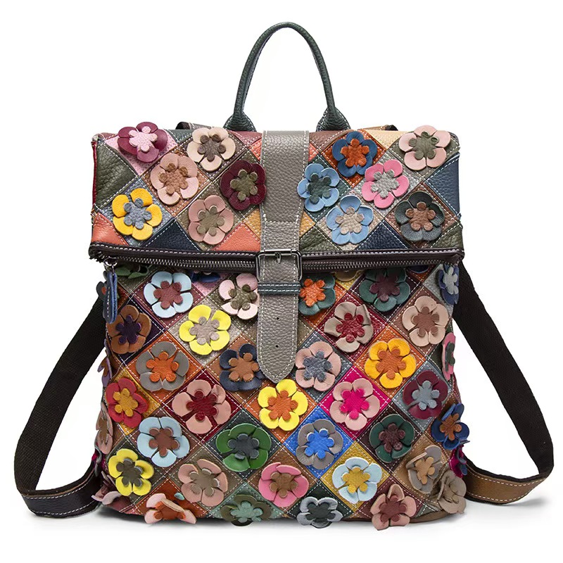 Fashion Backpack Women - حقيبة ظهر نسائية كلاسيكية من الجلد