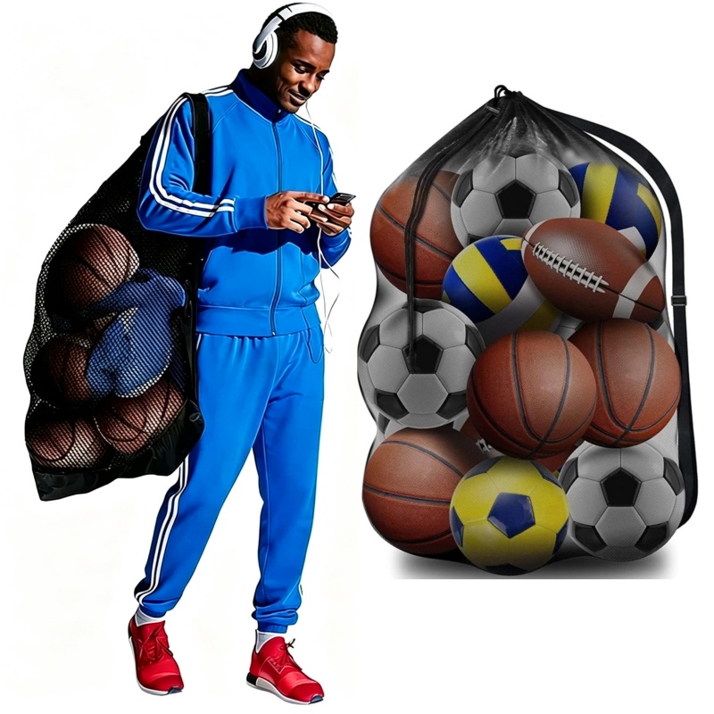 Drawstring Gym Bag - حقيبة رياضية محمولة كبيرة السعة للتدريب
