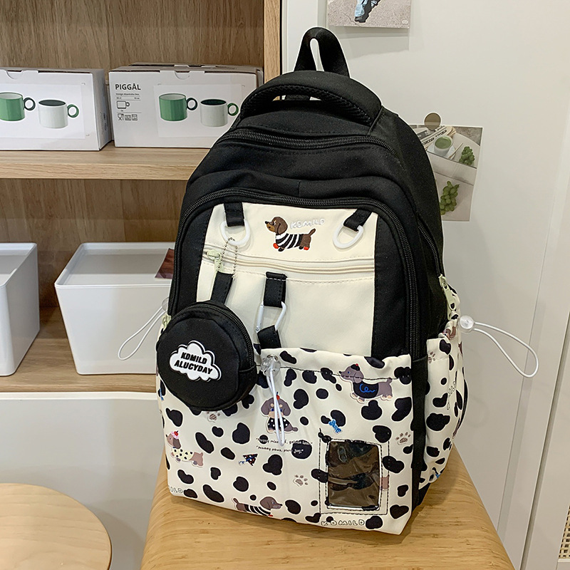 School Backpack Teen - حقيبة ظهر بتصميم جامعي أنيق للفتيات