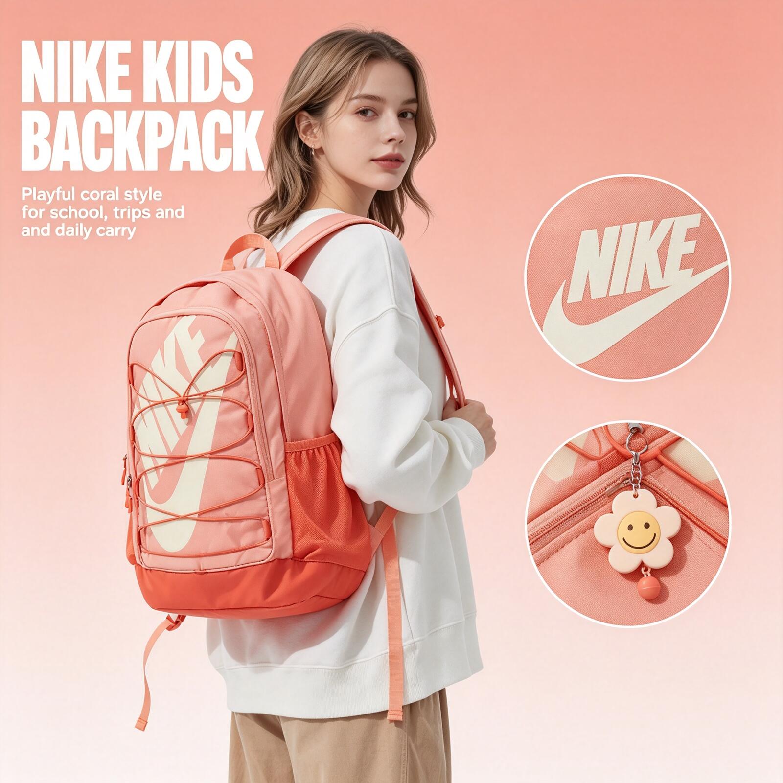 Fashion Backpack Women - حقيبة نايك للرجال والنساء، حقيبة كمبيوتر