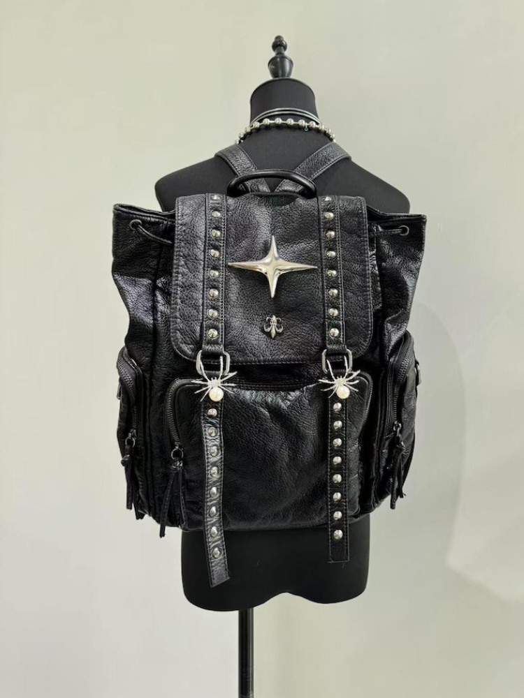 Leather Backpack Vintage - حقيبة كتف من جلد البولي يوريثان