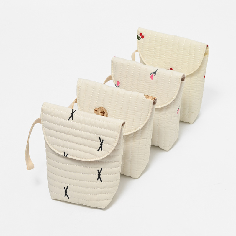 Backpack Diaper Bag - حقيبة حفاضات أطفال قطنية مطرزة قابلة