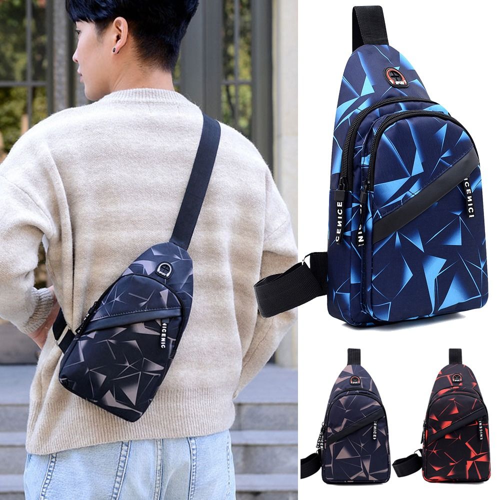 Sling Backpack Shoulder - حقيبة صدر عصرية بطبقتين، حقيبة سفر،