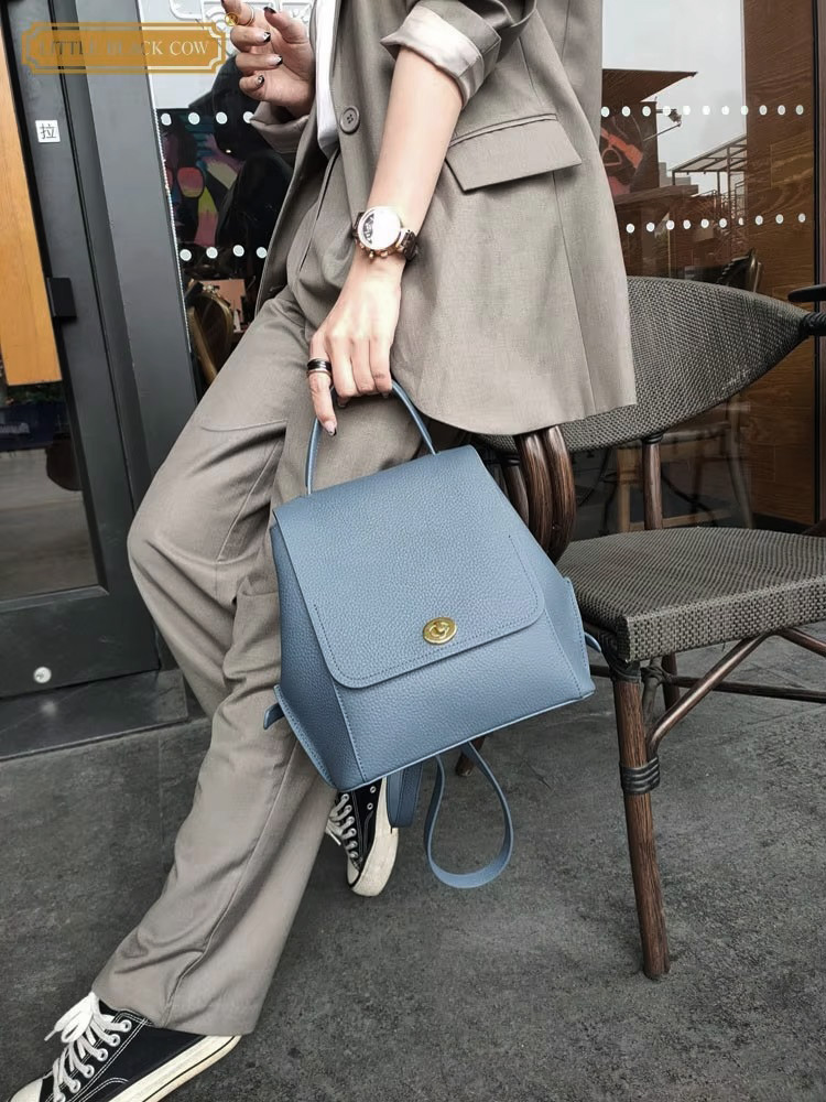 Leather Backpack Vintage - حقيبة ظهر من الجلد الطبيعي للنساء