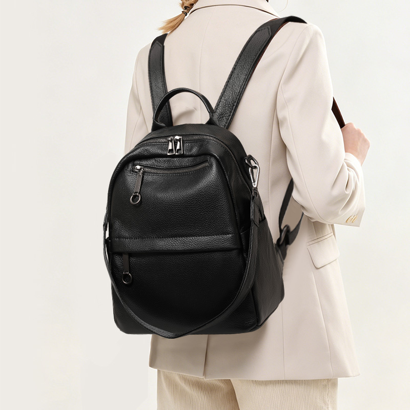 Travel Backpack Anti Theft - حقيبة ظهر من جلد البقر الفاخر