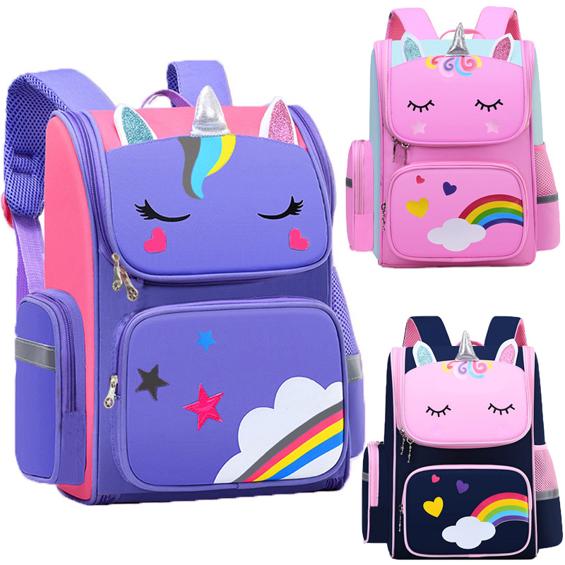 School Backpack Teen - حقيبة ظهر للأطفال للفتيات وحيد القرن
