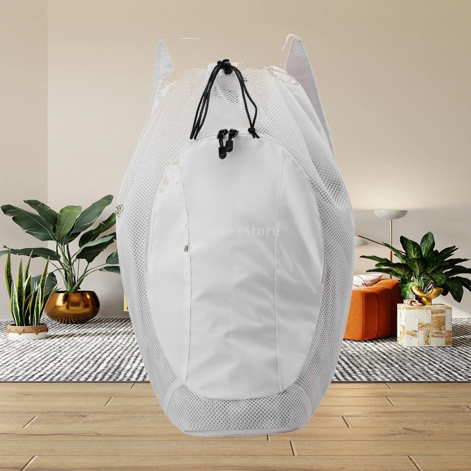 Drawstring Gym Bag - حقيبة ظهر برباط للشاطئ والصالة الرياضية،