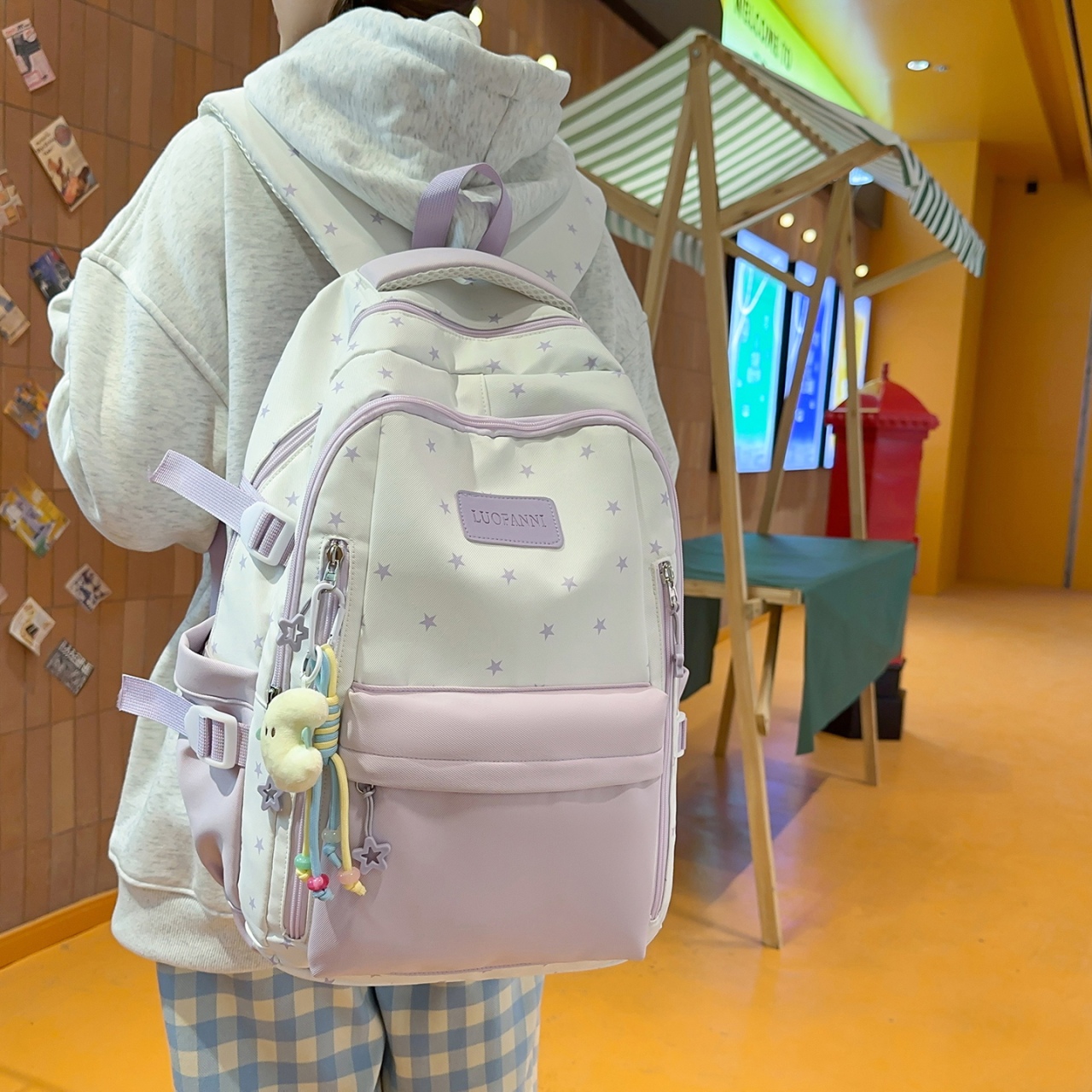 حقيبة ظهر نسائية من القماش بتص - مراجعة Canvas Backpack Casual وسعره