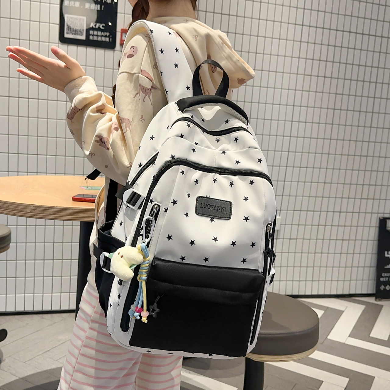 حقيبة ظهر نسائية من القماش بتص - مراجعة Canvas Backpack Casual وسعره