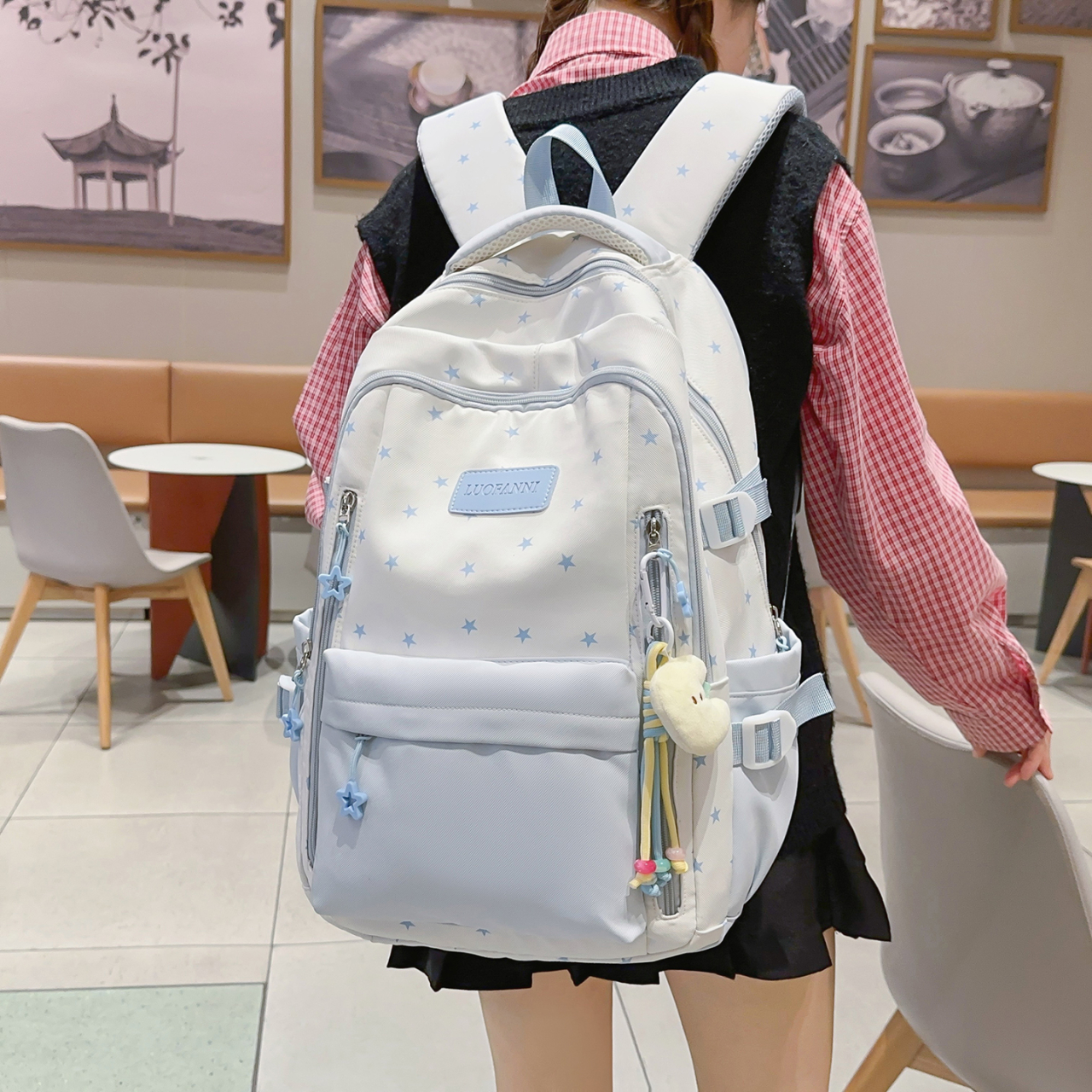 حقيبة ظهر نسائية من القماش بتص - مراجعة Canvas Backpack Casual وسعره