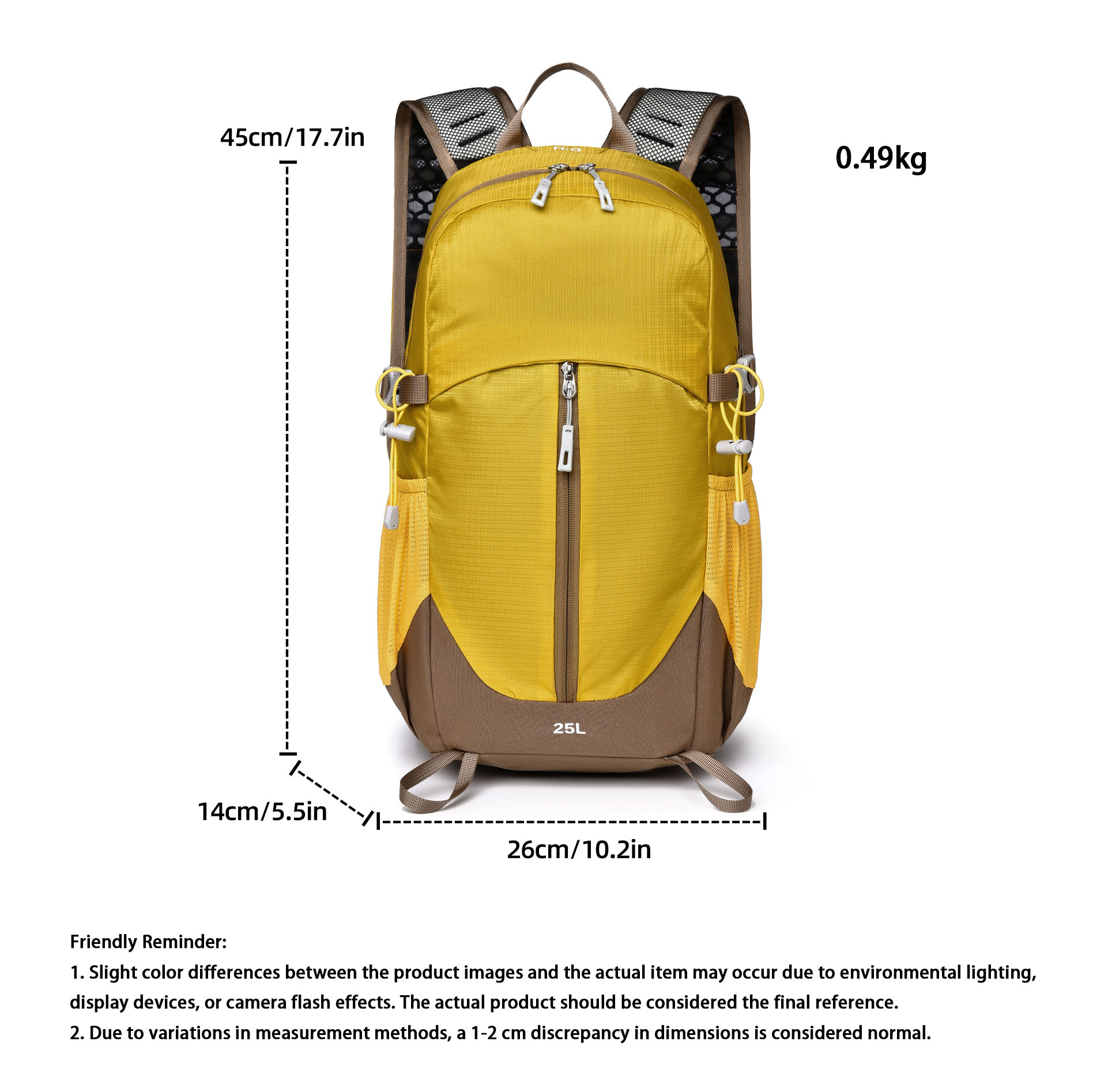 حقيبة ظهر للتنزه سعة 25 لتر، ح - مراجعة Hiking Backpack Waterproof وسعره