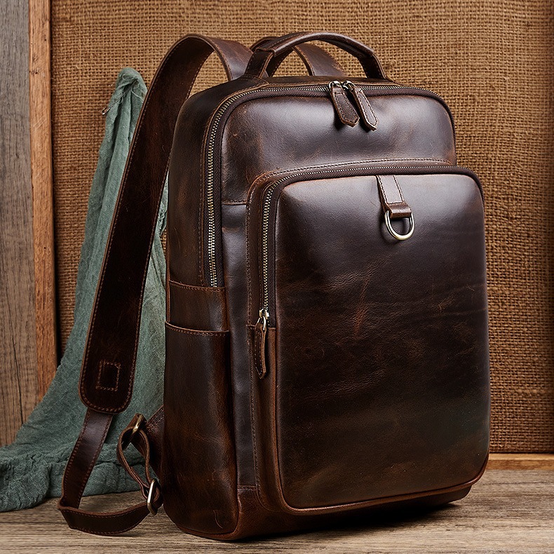 حقيبة ظهر رجالية للكمبيوتر الم - مراجعة Leather Backpack Vintage وسعره