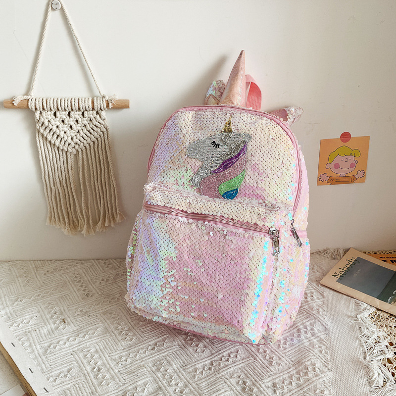 حقيبة ظهر يونيكورن مزينة بالتر - مراجعة Fashion Backpack Women وسعره