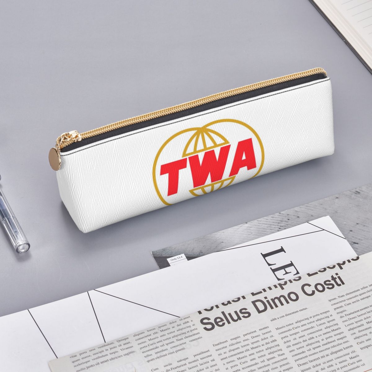 TWA Airlines - حافظة أقلام رصا - مراجعة Leather Backpack Vintage وسعره