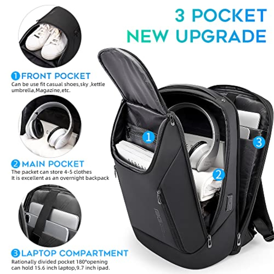 حقيبة ظهر ذكية للأعمال مقاومة  - مراجعة Laptop Backpack 15.6 وسعره