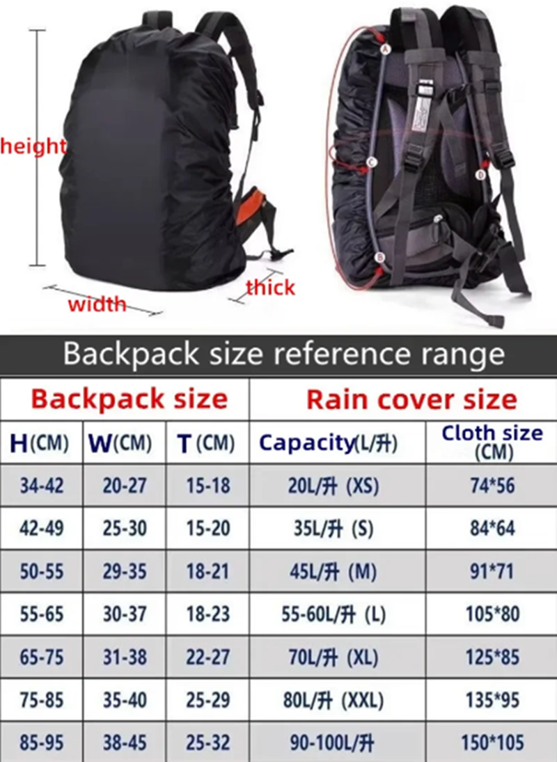 جديد عاكس مقاوم للماء على ظهره - مراجعة Rain Cover Backpack وسعره