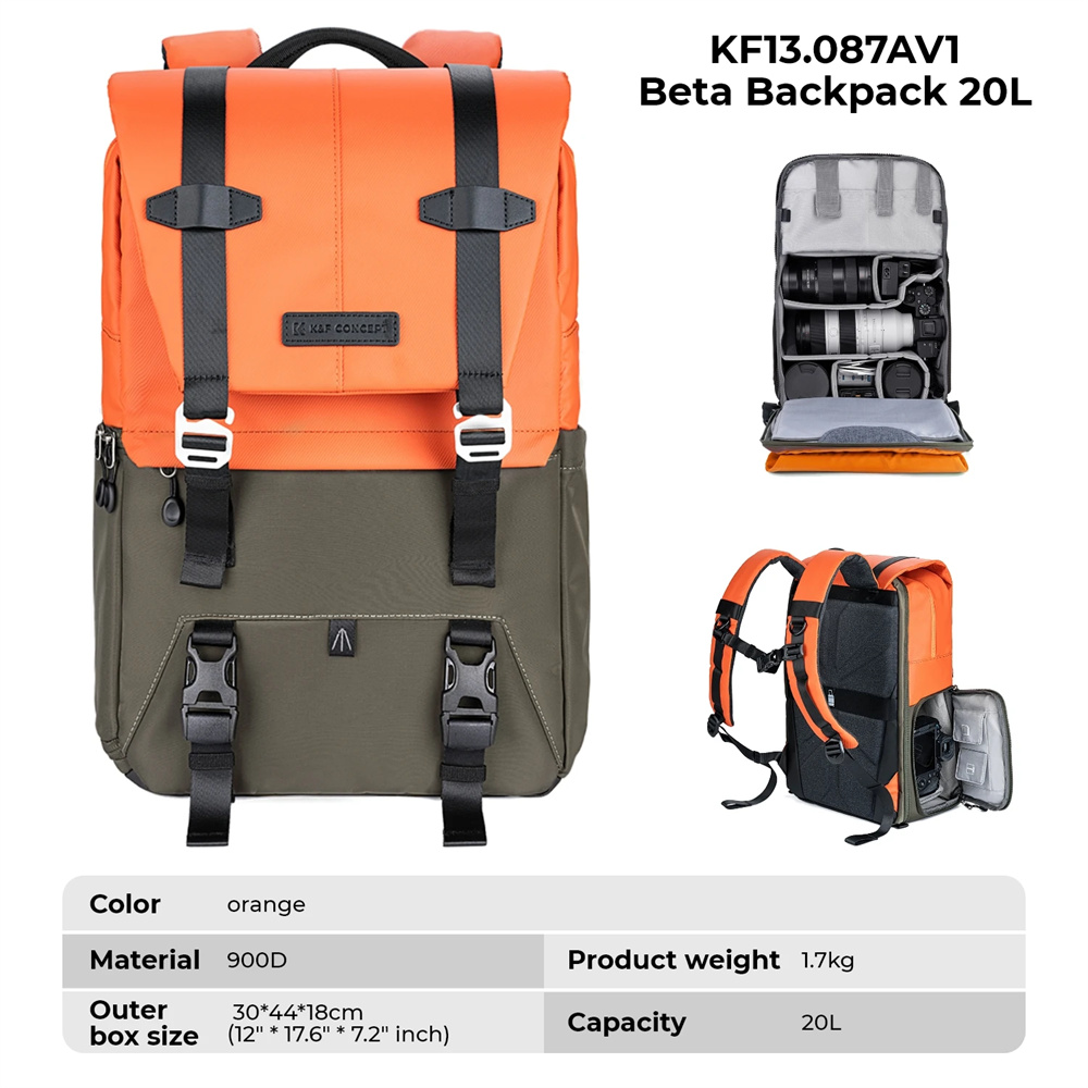 حقيبة ظهر للكاميرا من K&F CONC - مراجعة Laptop Backpack 15.6 وسعره