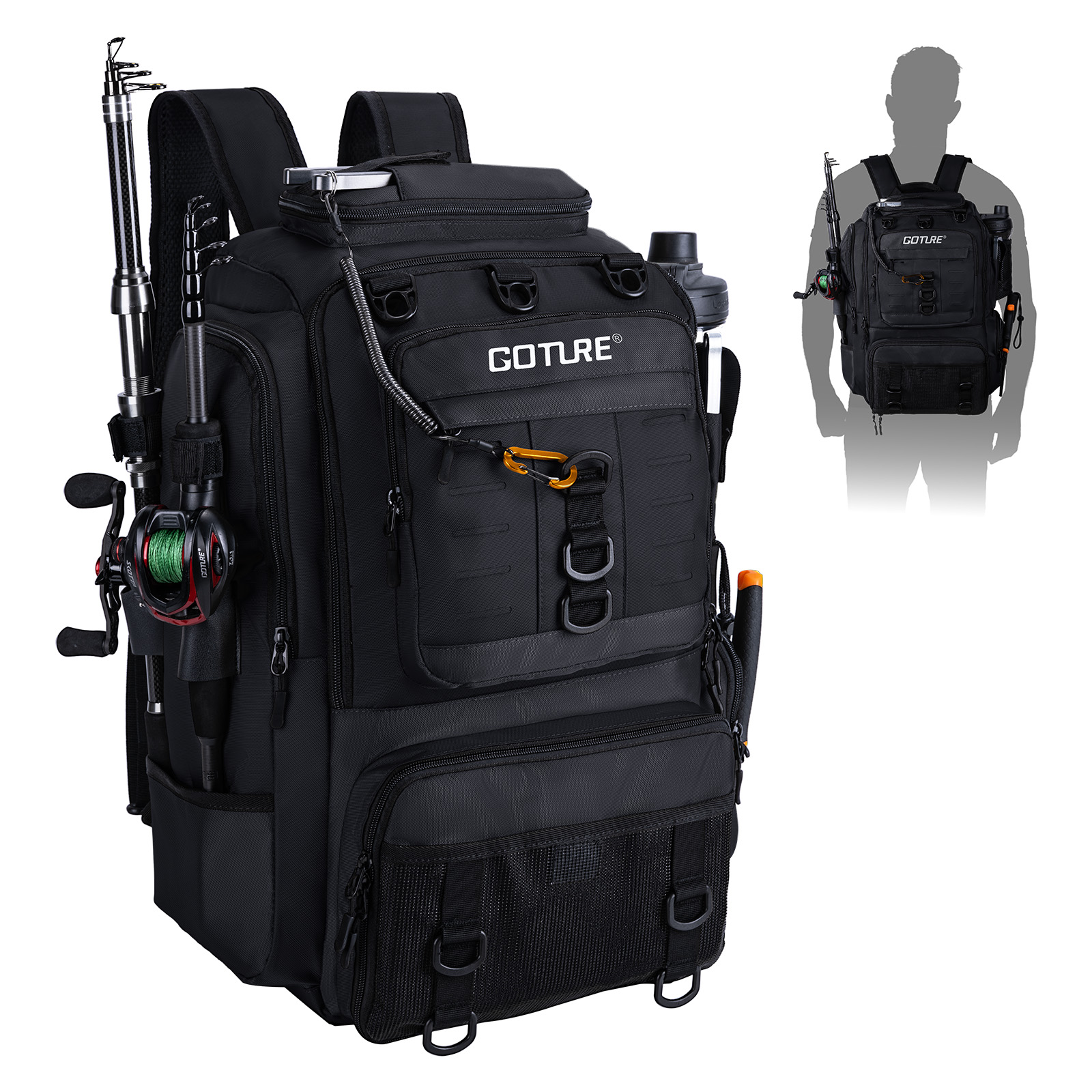 حقيبة صيد من Goture مع حاملات  - مراجعة Backpack Insert Organizer وسعره