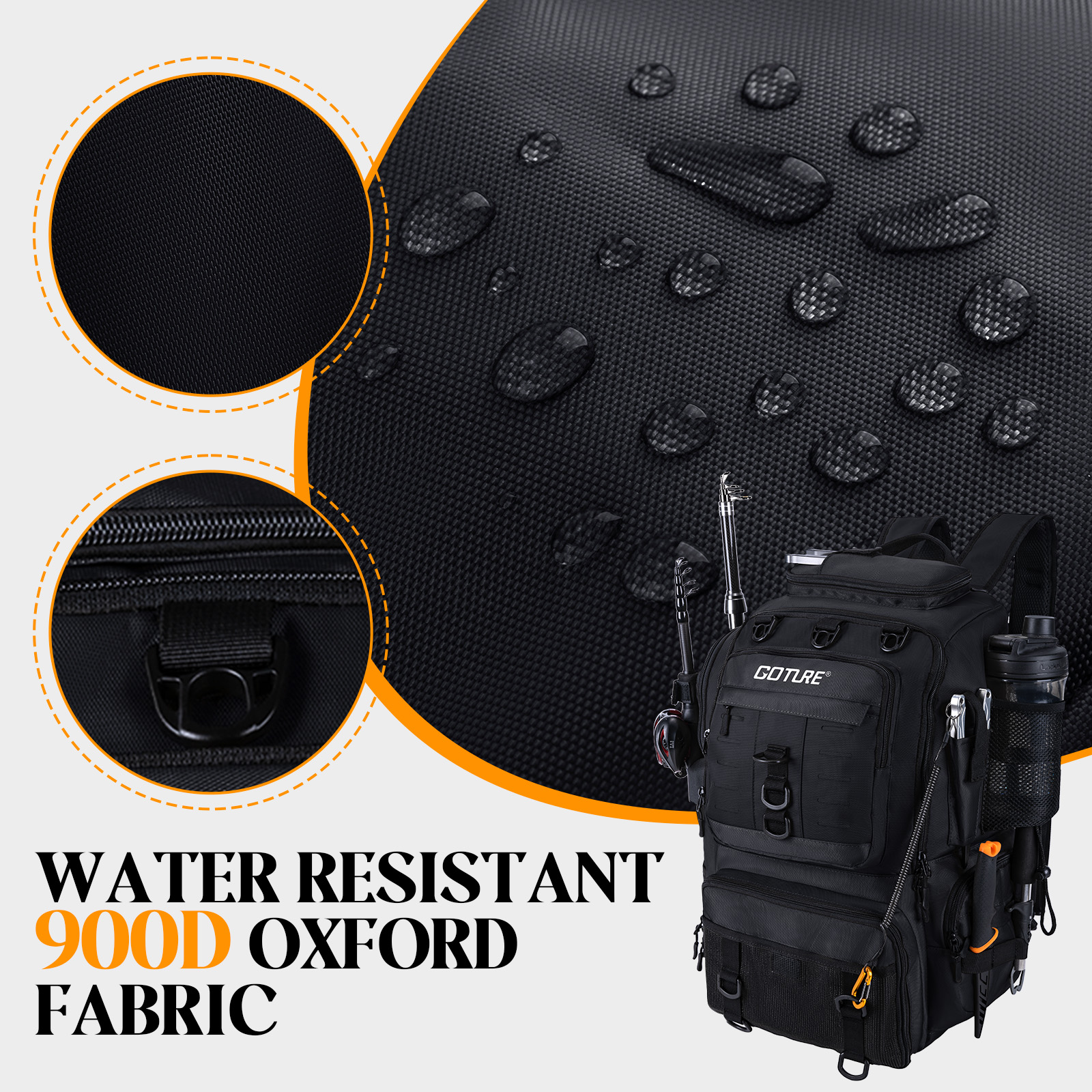 حقيبة صيد من Goture مع حاملات  - مراجعة Backpack Insert Organizer وسعره