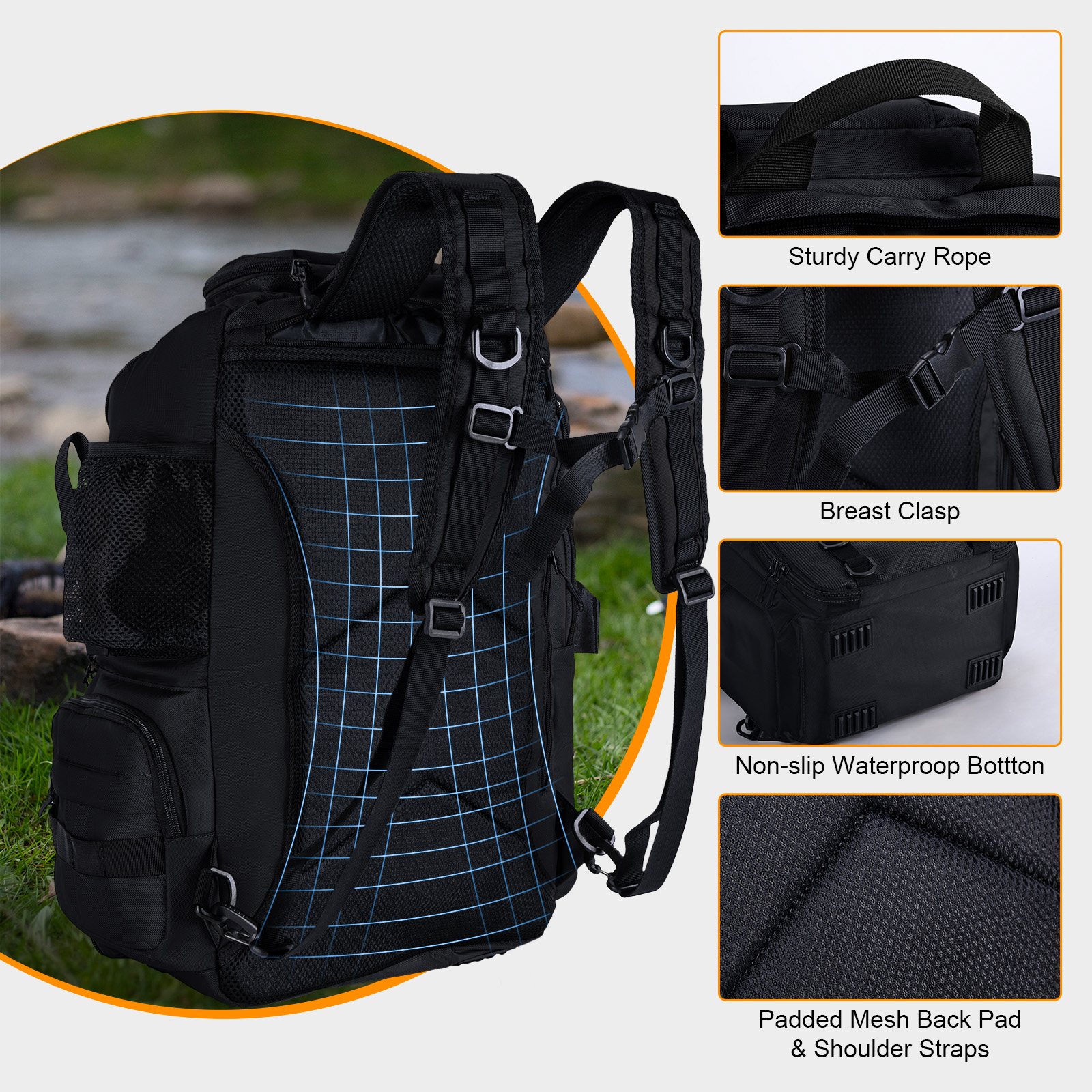 حقيبة صيد من Goture مع حاملات  - مراجعة Backpack Insert Organizer وسعره