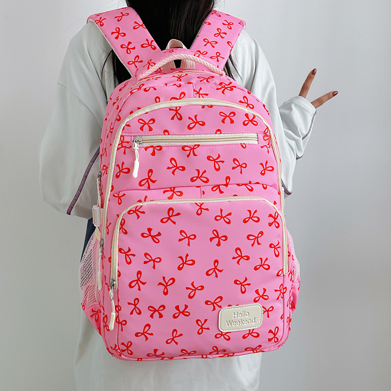 حقيبة ظهر بطبعة فيونكة لطيفة م - مراجعة Sling Backpack Shoulder وسعره