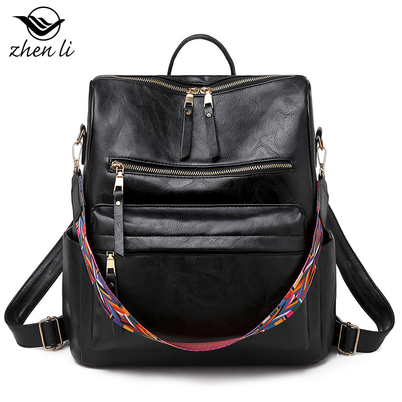 حقيبة ظهر نسائية من جلد البولي - مراجعة Travel Backpack Anti Theft وسعره