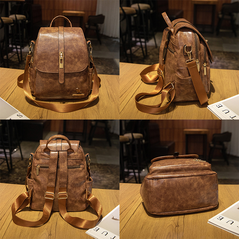 حقيبة ظهر عتيقة من الجلد الناع - مراجعة Leather Backpack Vintage وسعره
