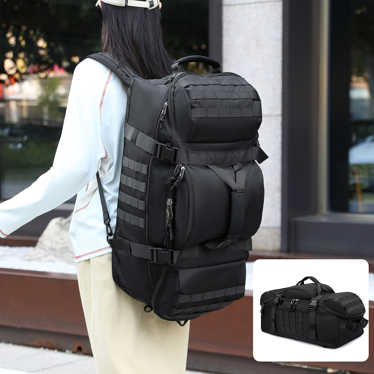 حقيبة ظهر للتسلق الجبلي سعة 90 - مراجعة Hiking Backpack Waterproof وسعره
