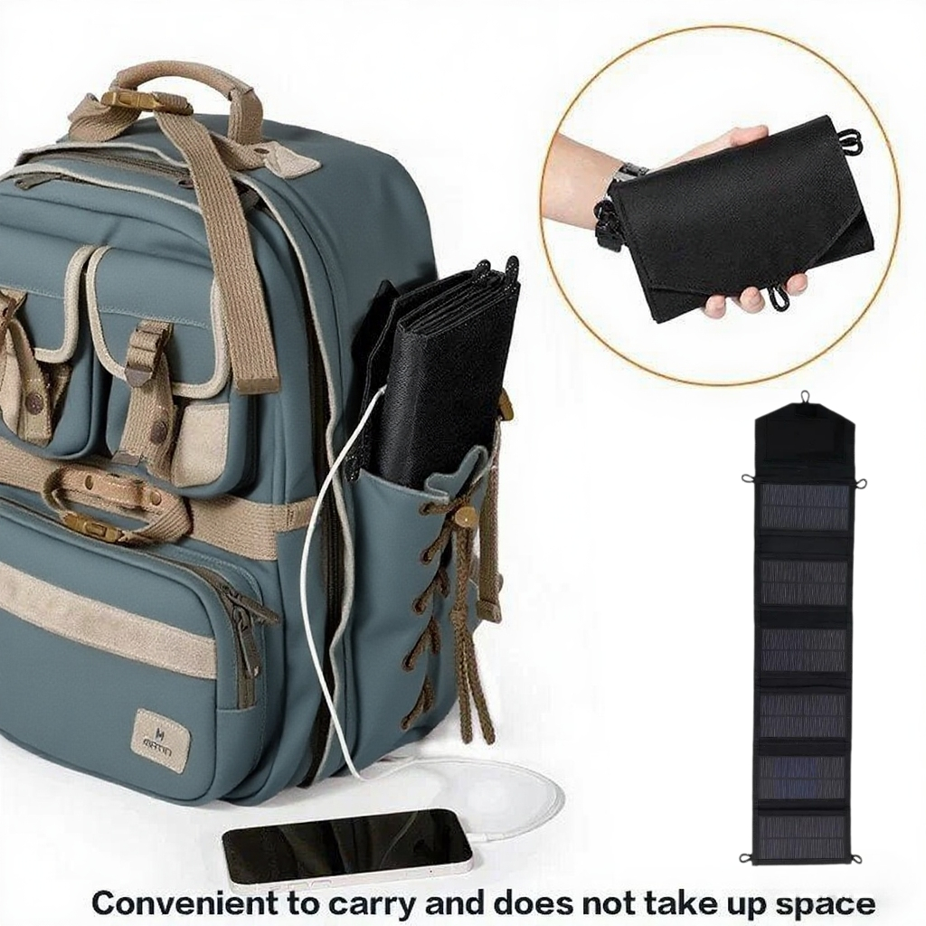 شاحن شمسي محمول قابل للطي مقاو - مراجعة Foldable Backpack Small وسعره