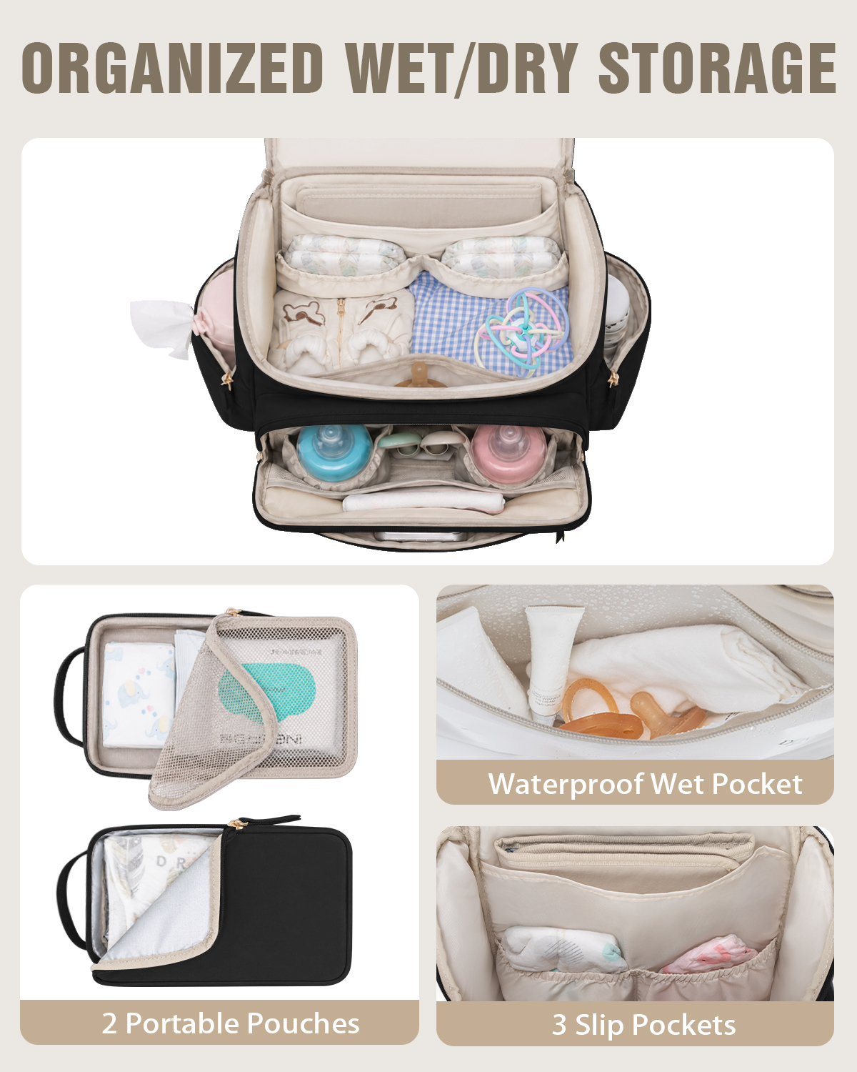 حقيبة ظهر لحفاضات الأطفال مقاو - مراجعة Backpack Diaper Bag وسعره