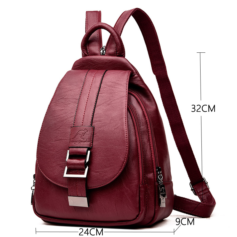 مصمم حقائب الظهر المرأة حقيبة  - مراجعة Leather Backpack Vintage وسعره