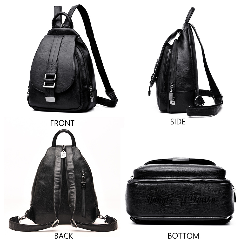 مصمم حقائب الظهر المرأة حقيبة  - مراجعة Leather Backpack Vintage وسعره