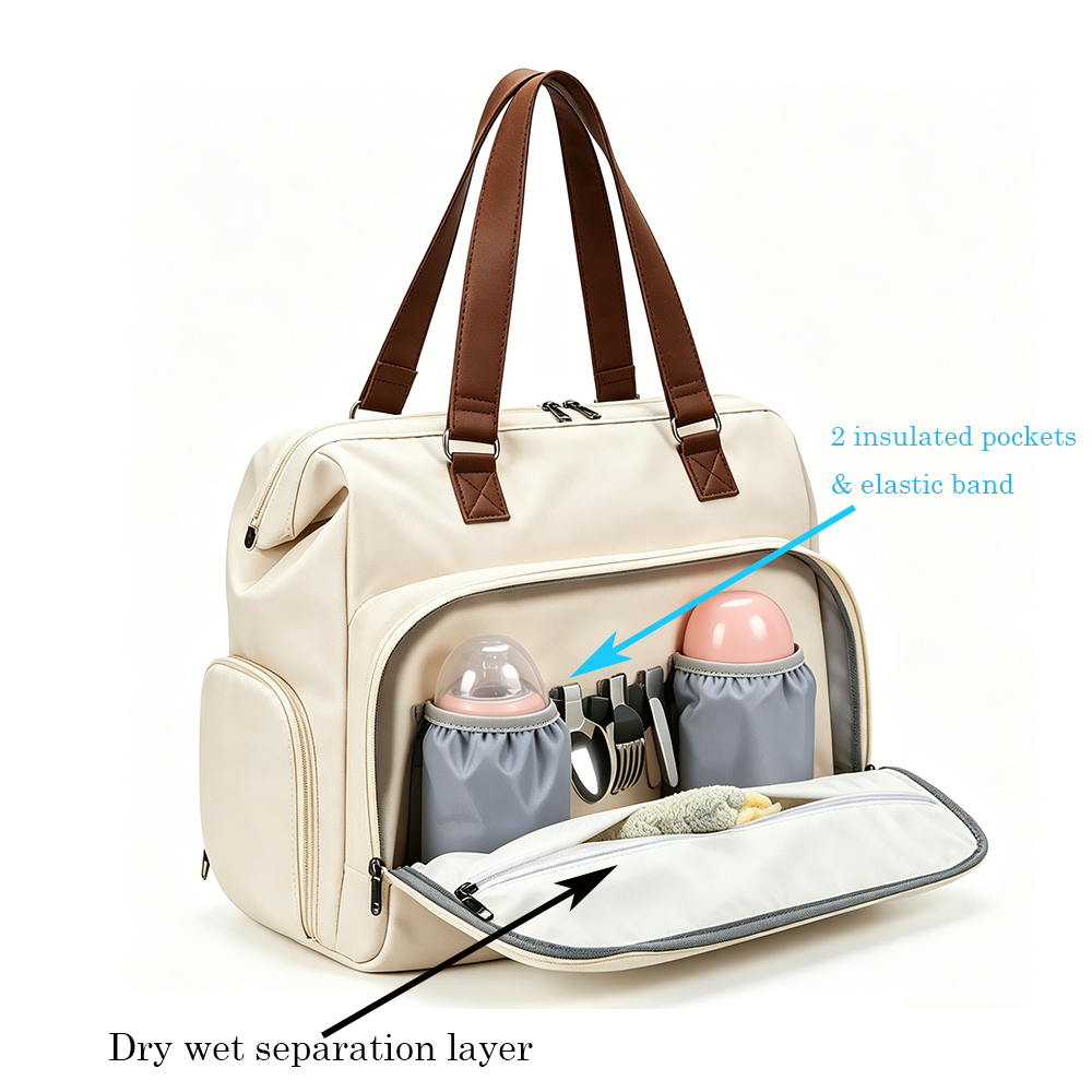 حقيبة حفاضات كبيرة السعة متعدد - مراجعة Backpack Insert Organizer وسعره