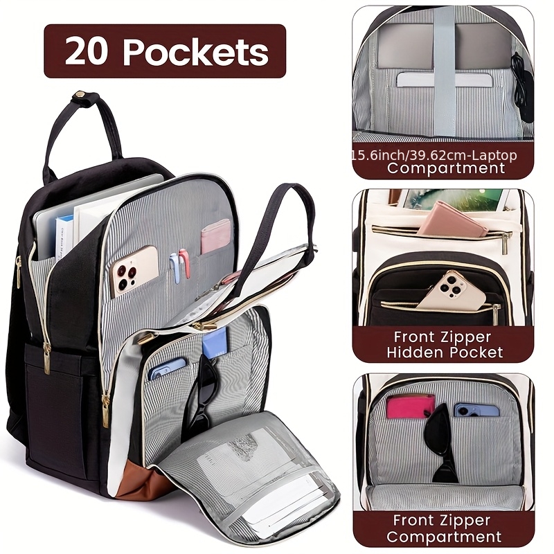 حقيبة ظهر للنساء ذات لونين لحم - مراجعة Laptop Backpack 15.6 وسعره