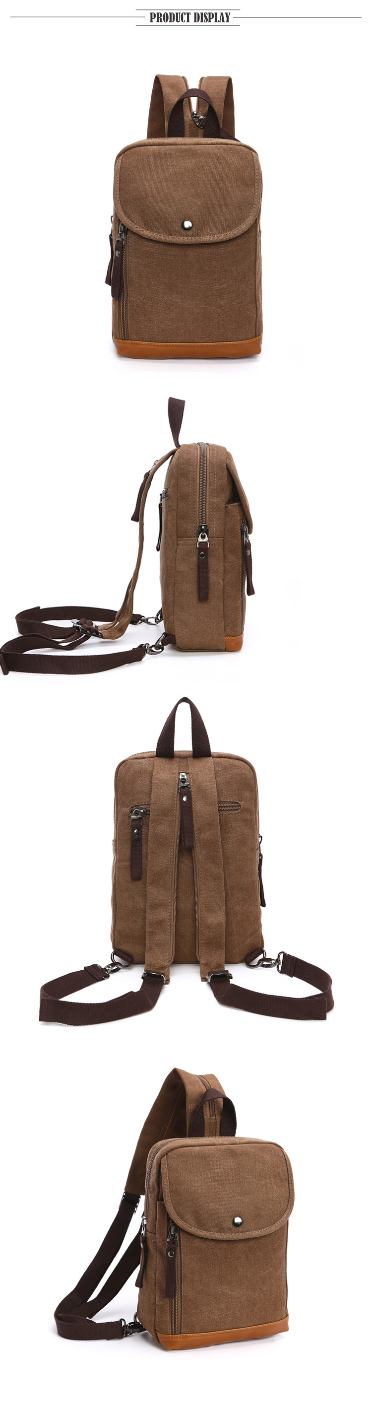 حقيبة ظهر صغيرة من القماش للرج - مراجعة Sling Backpack Shoulder وسعره