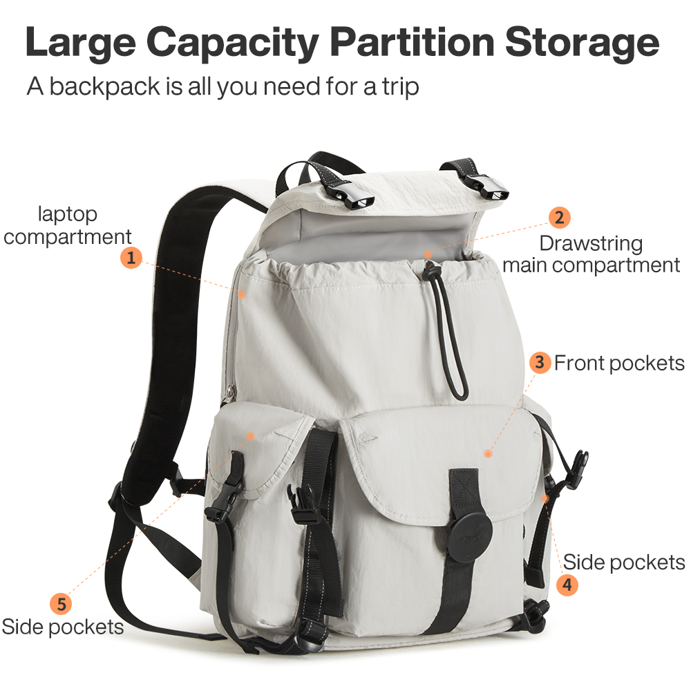 حقيبة ظهر Mixi للسفر مقاس 18 ب - مراجعة Hiking Backpack Waterproof وسعره