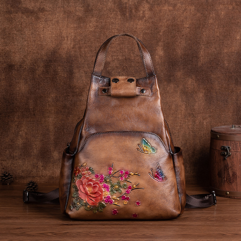 حقيبة ظهر نسائية من الجلد الطب - مراجعة Leather Backpack Vintage وسعره
