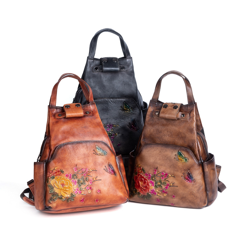 حقيبة ظهر نسائية من الجلد الطب - مراجعة Leather Backpack Vintage وسعره