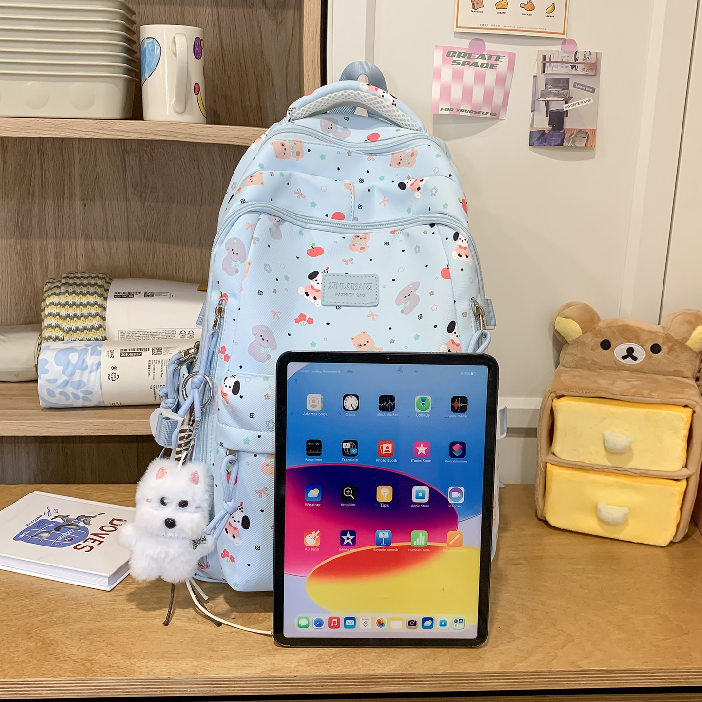 حقيبة ظهر لطيفة بطباعة حيوانات - مراجعة Canvas Backpack Casual وسعره