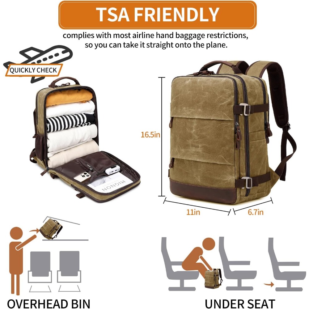 حقيبة ظهر للسفر للرجال - مناسب - مراجعة Canvas Backpack Casual وسعره