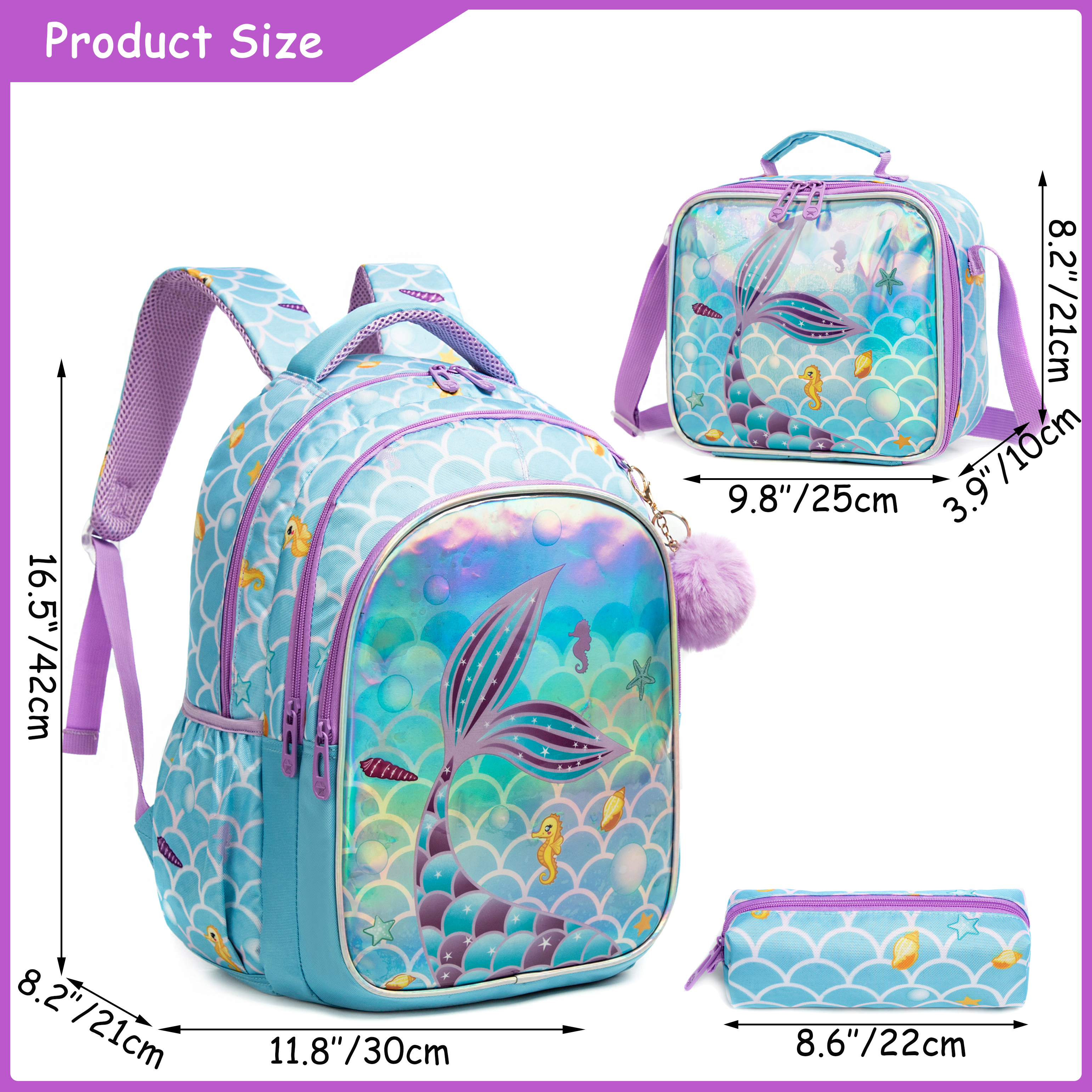 حقائب ظهر حورية البحر باللون ا - مراجعة School Backpack Teen وسعره