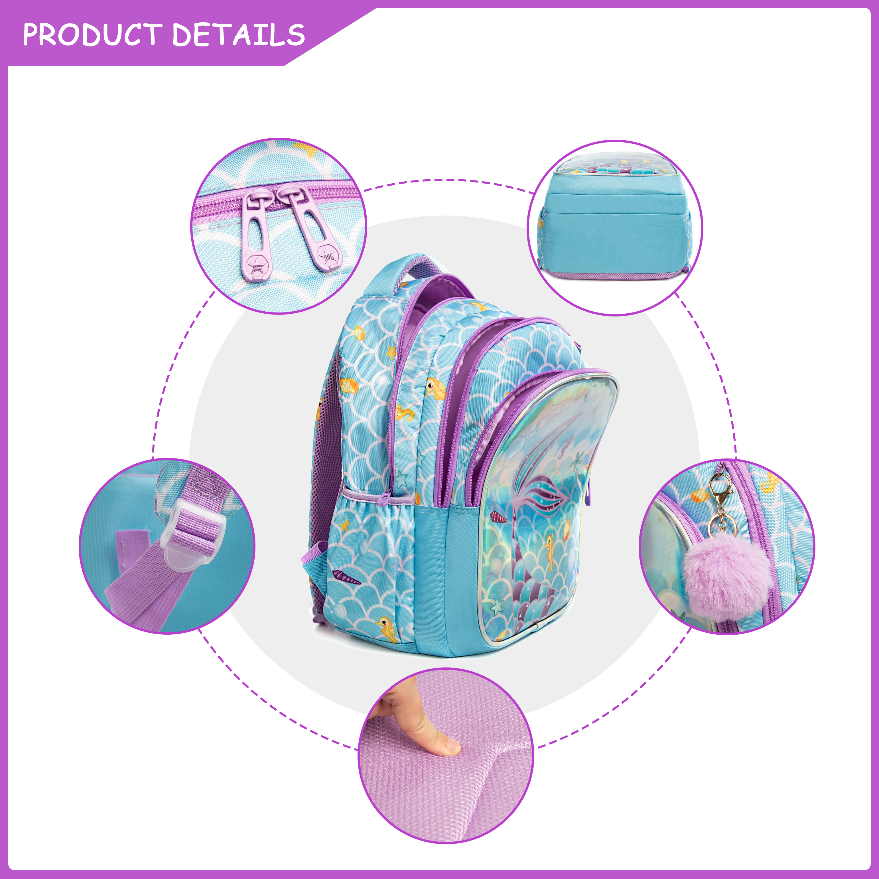 حقائب ظهر حورية البحر باللون ا - مراجعة School Backpack Teen وسعره