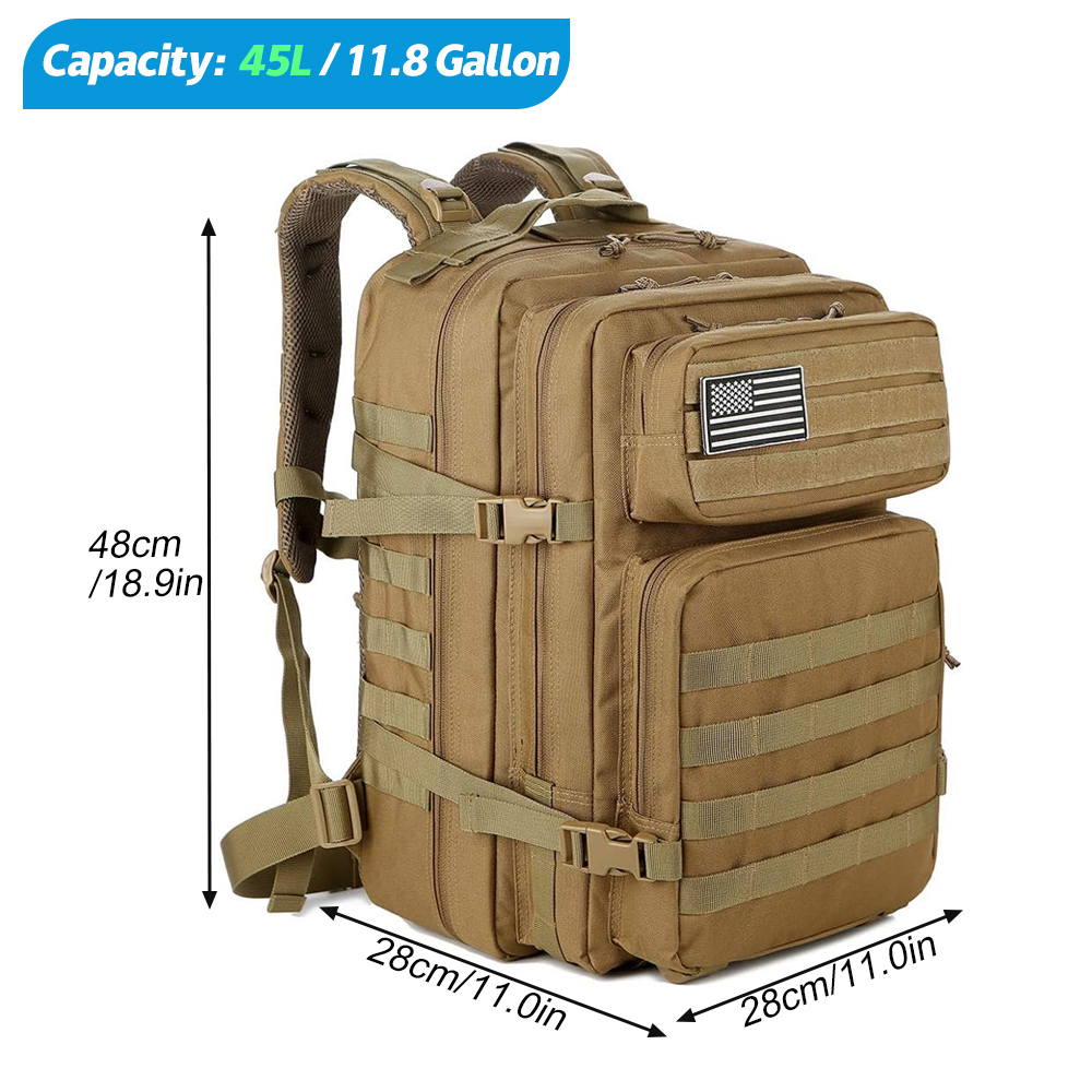 حقيبة ظهر تكتيكية سعة 45 لتر ل - مراجعة Urban Backpack Tactical وسعره