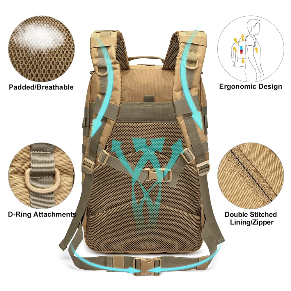 حقيبة ظهر تكتيكية سعة 45 لتر ل - مراجعة Urban Backpack Tactical وسعره