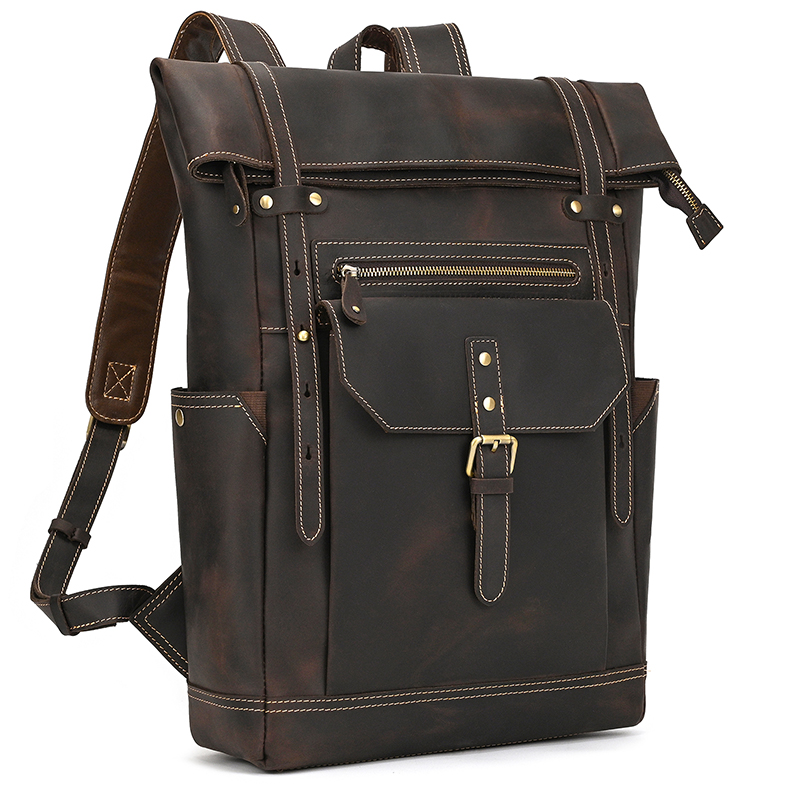 كريزي هورس جلد الرجال على ظهره - مراجعة Leather Backpack Vintage وسعره