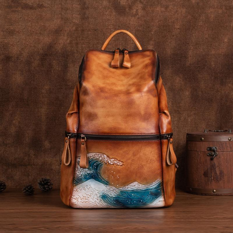 حقيقي حقيقي لينة جلد النساء عل - مراجعة Leather Backpack Vintage وسعره