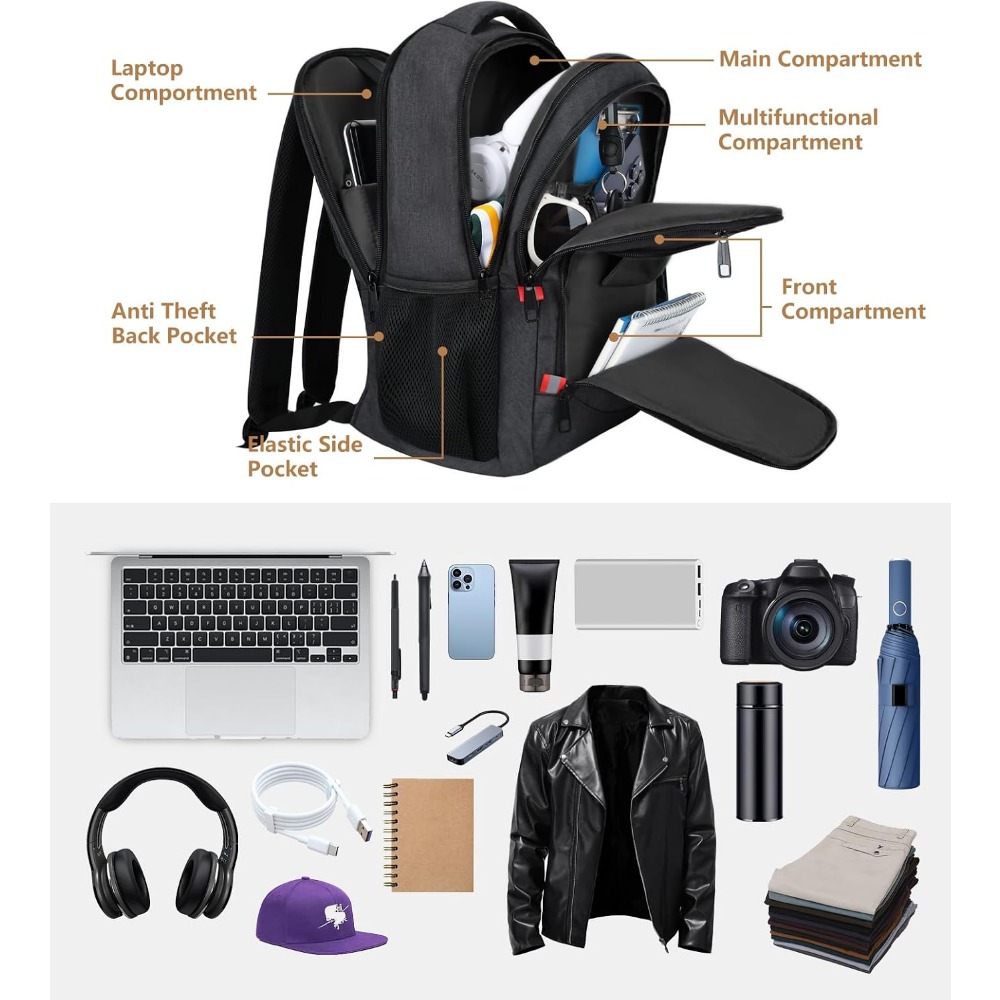 حقيبة ظهر مدرسية للرجال للمراه - مراجعة Laptop Backpack 15.6 وسعره