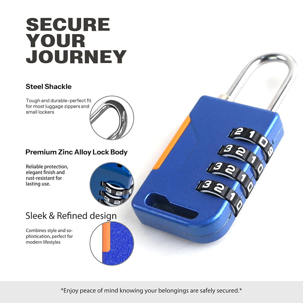 قفل مجمع مكون من 4 أرقام مع كا - مراجعة Travel Backpack Anti Theft وسعره